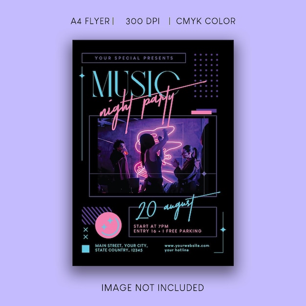 Music night party flyer