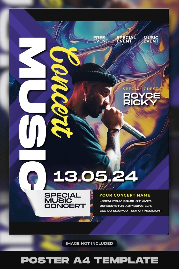 PSD musical concert event poster design