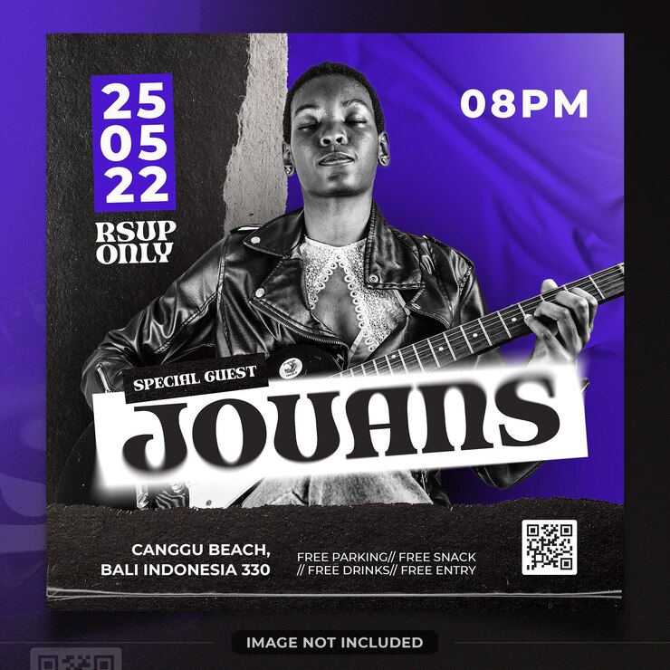 PSD musical event poster design