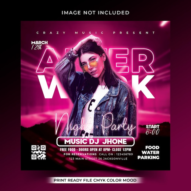 Musik-DJ-Night-Party-PSD-Flyer-Design-Vorlage