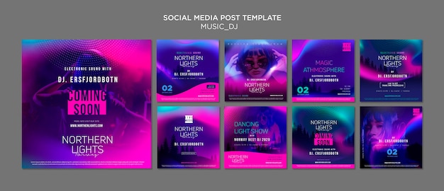 PSD musik dj social media post