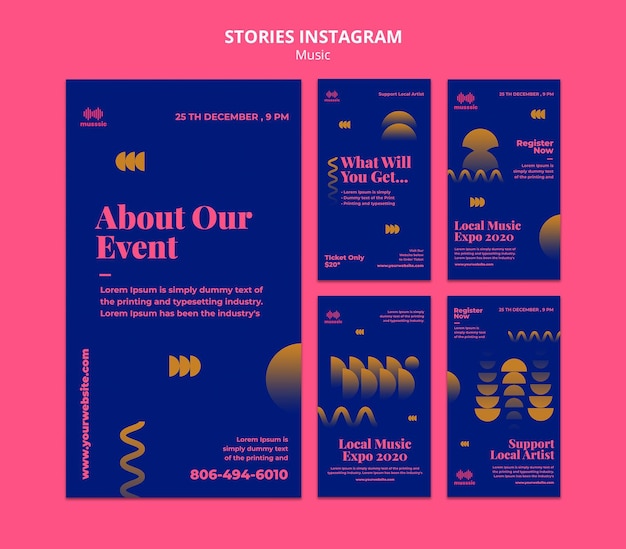 Musik Expo Instagram Geschichten Vorlage