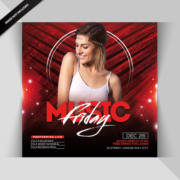 Musik Freitag Party Flyer