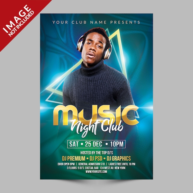 Musik Nachtclub Flyer Psd Vorlage