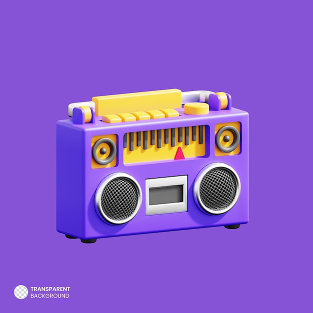 Musik-player-symbol isolierte 3d-render-illustration