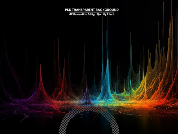 PSD musik-sound-konzept transparenter hintergrund