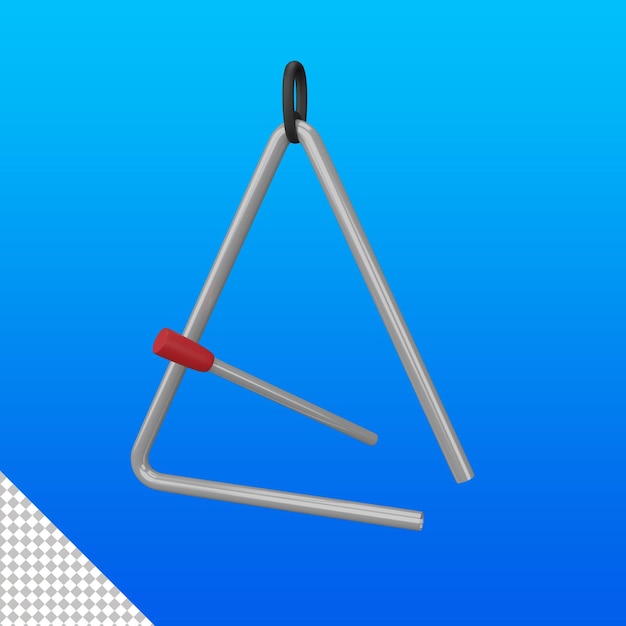 Musikalisches Dreieck 3D-Symbol