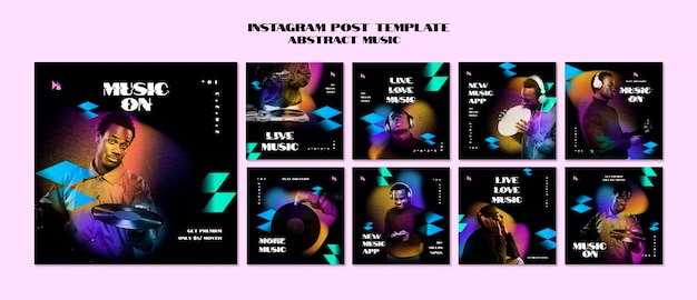 PSD musikfestival instagram-posts