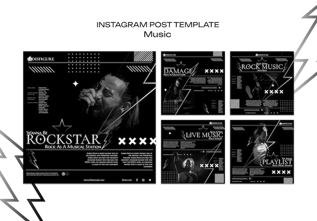 PSD musikfestival instagram-posts