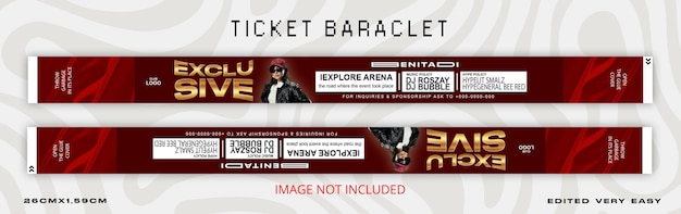 Musikinventar Armband Ticketvorlage