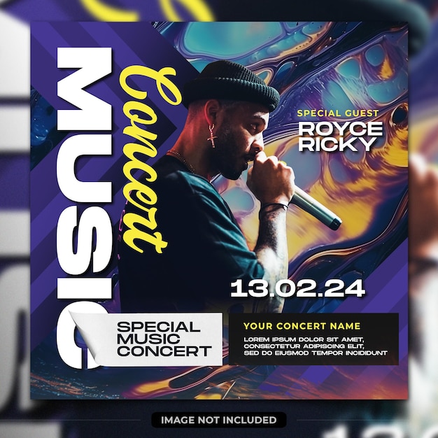 Musikkonzertplatz-Poster-Vorlage für soziale Medien