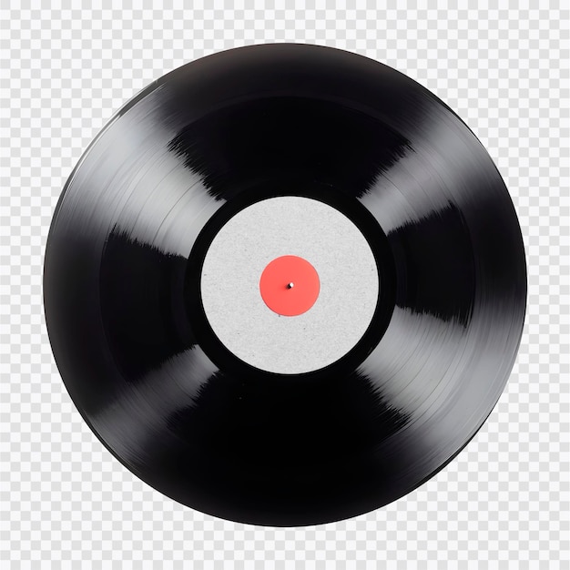 PSD musikplatte aus vinyl, isoliert auf durchsichtigem hintergrund