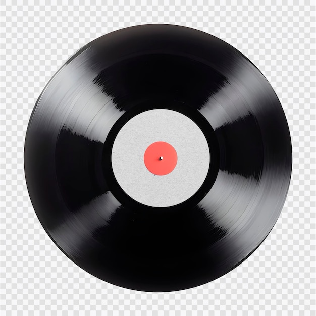Musikplatte aus Vinyl, isoliert auf durchsichtigem Hintergrund