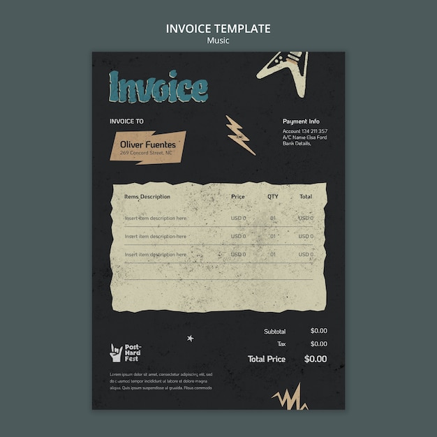 Musikvorlage für flaches Design