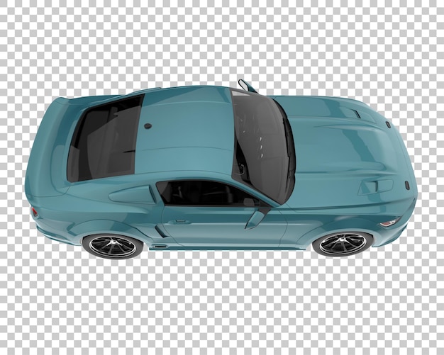 Muskelauto auf transparentem hintergrund. 3d-rendering - abbildung