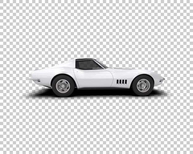 Muskelwagen isoliert auf dem Hintergrund 3D-Rendering-Illustration