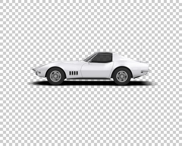 Muskelwagen isoliert auf dem Hintergrund 3D-Rendering-Illustration