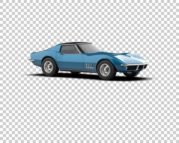 Muskelwagen isoliert auf dem Hintergrund 3D-Rendering-Illustration