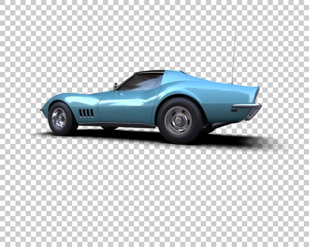 Muskelwagen isoliert auf dem Hintergrund 3D-Rendering-Illustration