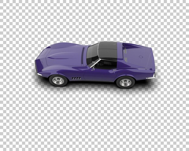 Muskelwagen isoliert auf dem Hintergrund 3D-Rendering-Illustration