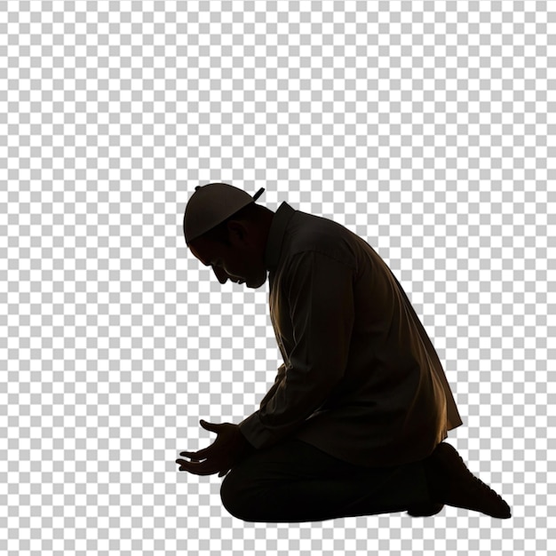 PSD muslimische betende silhouette png