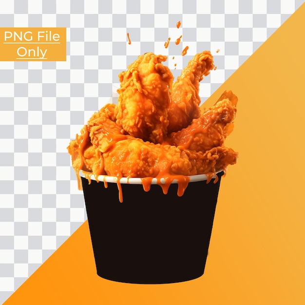 muslos de pollo frito iluminación suave realista solo psd premium