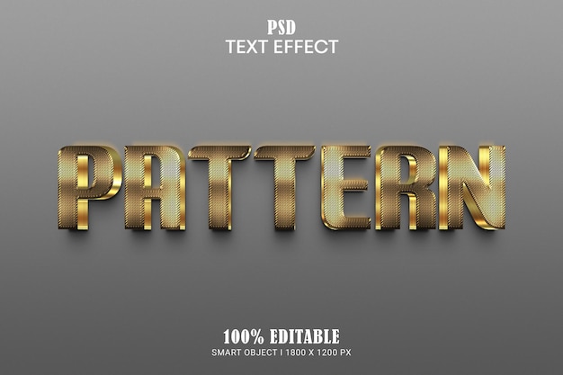 Muster editierbarer Texteffekt Premium PSD