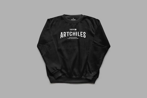 Muster von schwarzem Sweatshirt