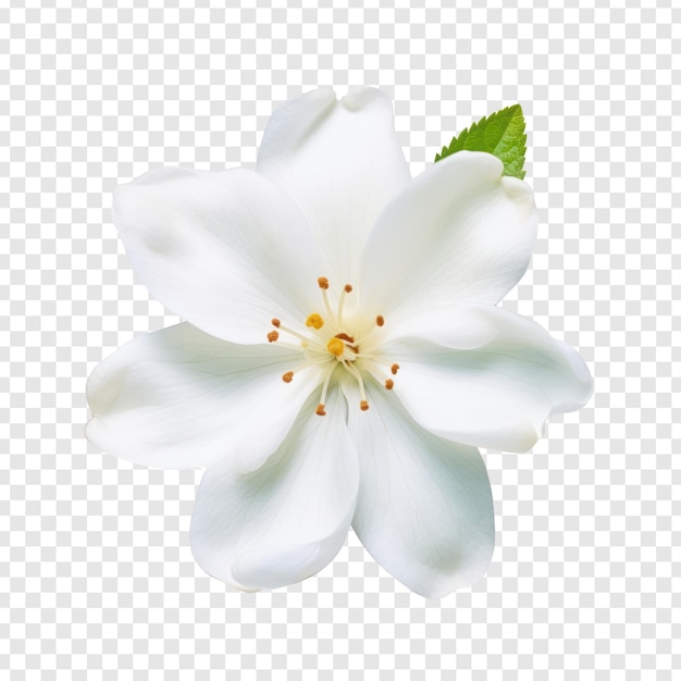 PSD una muy hermosa flor blanca en fondo transparente psd