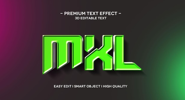 Mxl 3d-texteffektvorlage