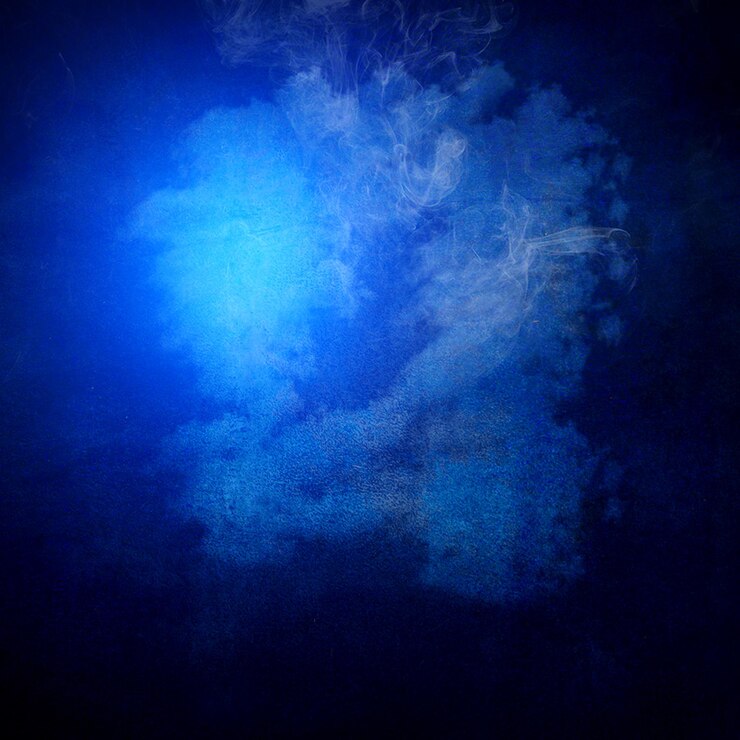 PSD mysterious blue smoke and clouds in the sky