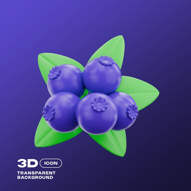 PSD mystic fruit 3d illustration png template