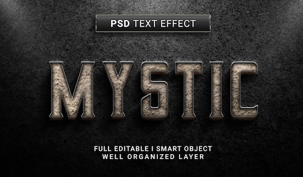 Mystic PSD text effect