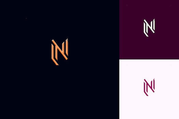 N con combinación de letras Marca de diseño de logotipo Estilo con N forma Naturaleza Colecciones de vectores abstractas