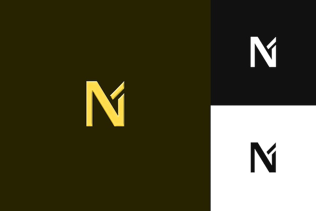 N avec combinaison de lettres, de marques, de styles de conception de logo avec N formes, d'illustrations, de conceptions vectorielles de logo