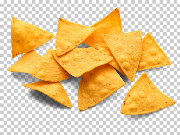 PSD nachos de chips de maíz aislados sobre fondo transparente png psd