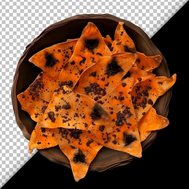 Nachos Croustillants Avec Des Détails De Fond Transparents