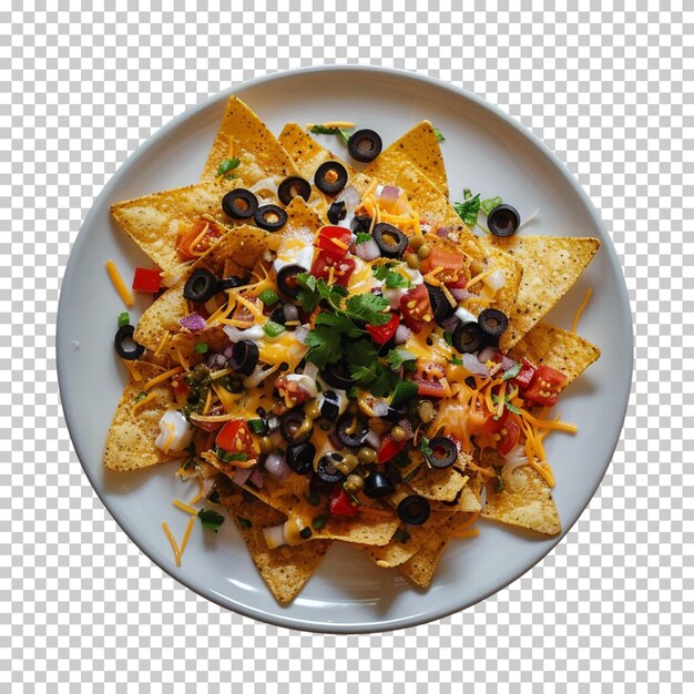 Nachos Avec Du Guacamole Isolé Sur Fond Transparent