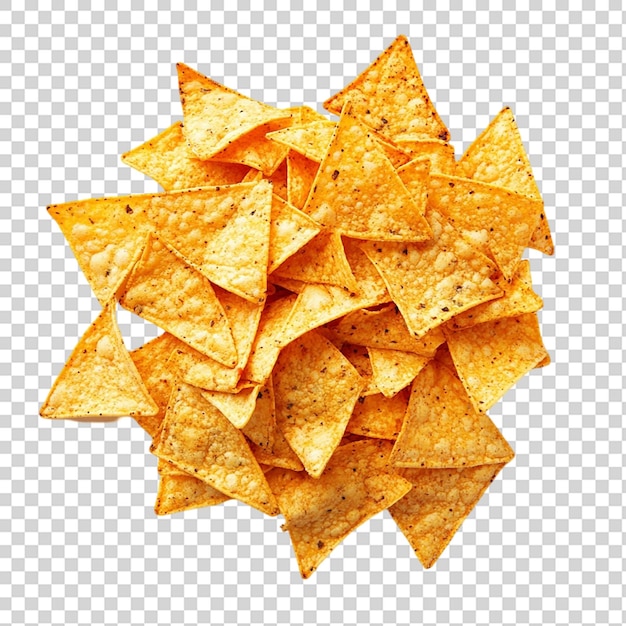 Nachos de maïs isolés sur un fond transparent