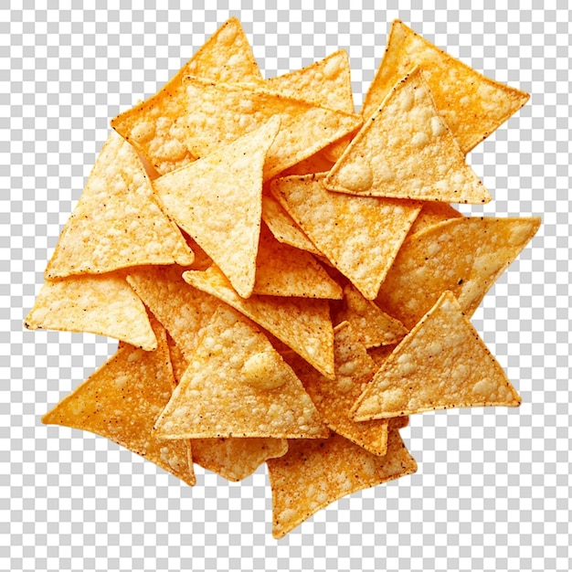 Nachos de maïs isolés sur un fond transparent