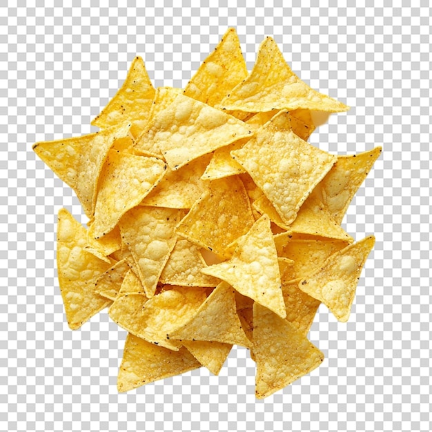 Nachos de maïs isolés sur un fond transparent