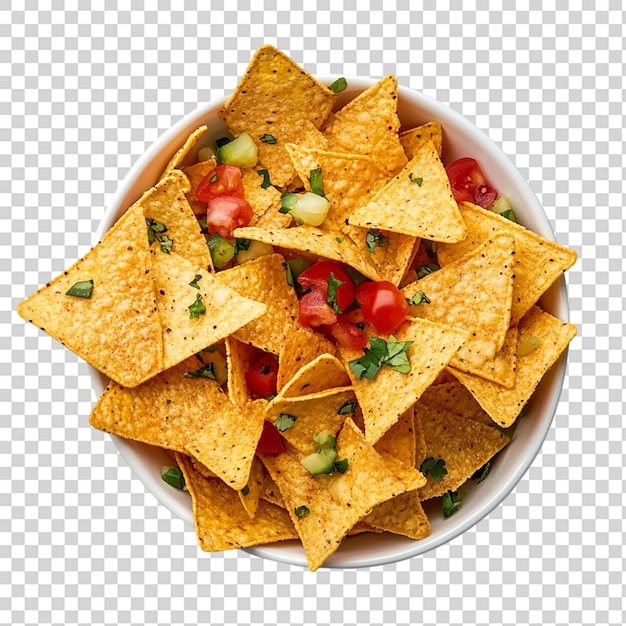 Nachos de maïs isolés sur un fond transparent