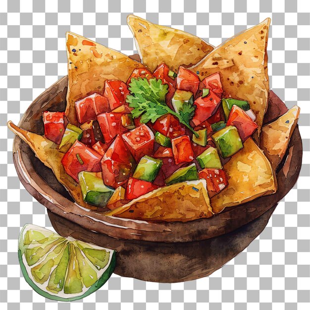 PSD nachos en el plato mexicano tema mexicano