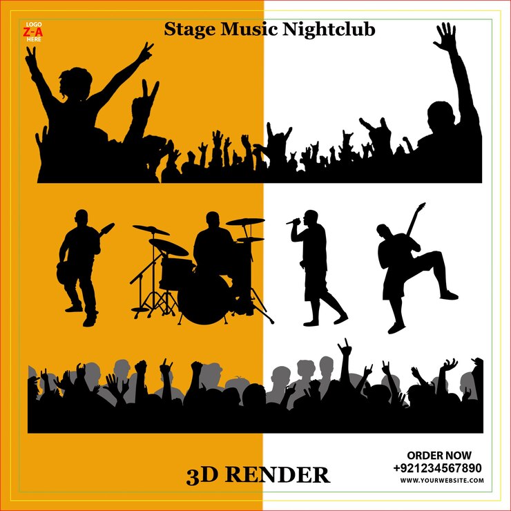 PSD nachtclub mit bühnenmusik