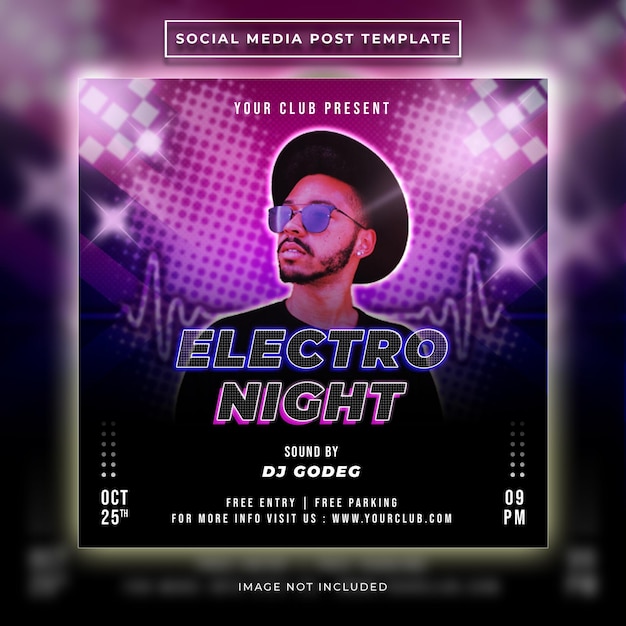 Nachtmusik-Party-Banner-Social-Media-Post-Vorlage