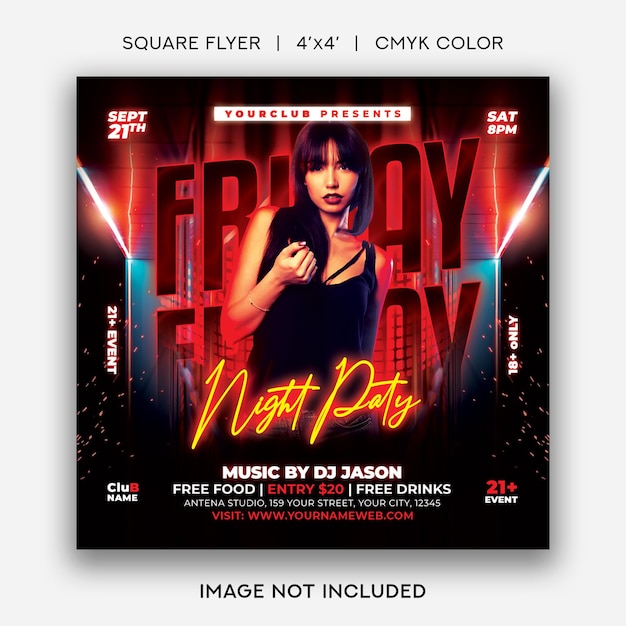 Nachtparty-Flyer