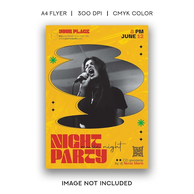 Nachtparty-Flyer