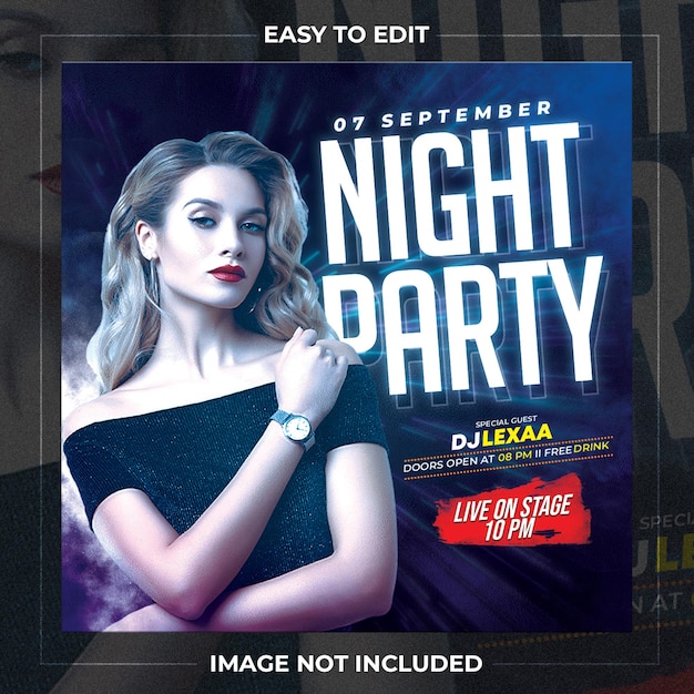 Nachtparty-Social-Media-Vorlage