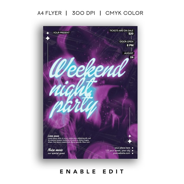Nachtpartyflyer