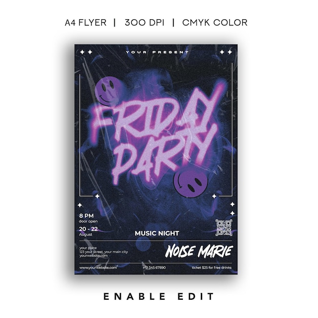 Nachtpartyflyer